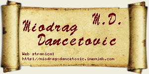 Miodrag Dančetović vizit kartica